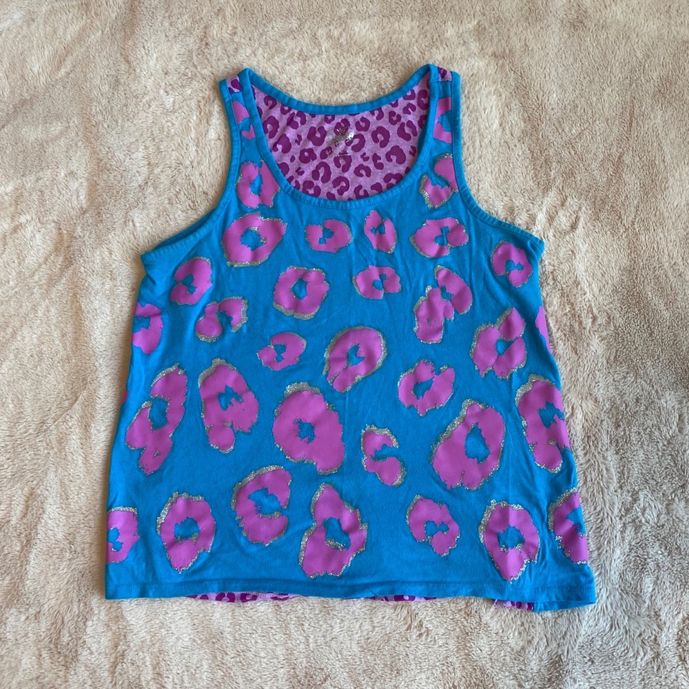 justice leopard tank top